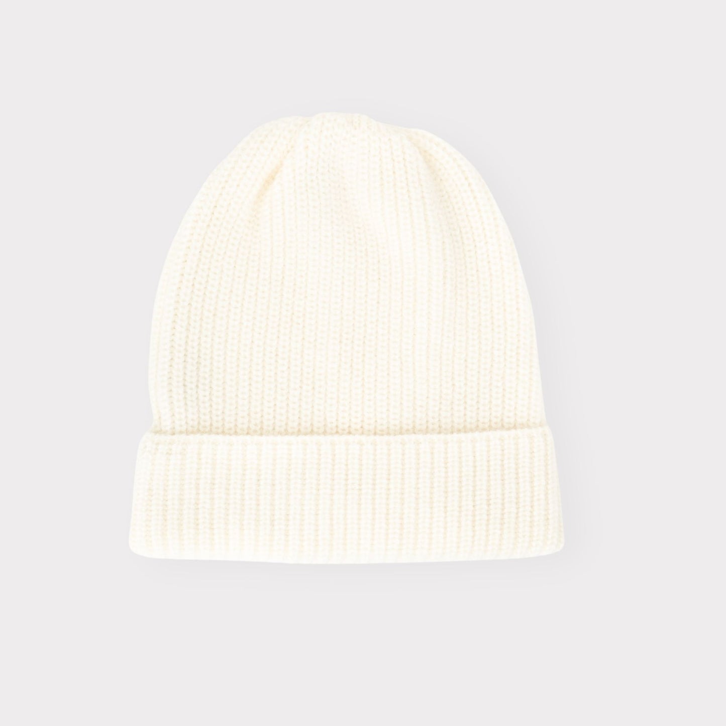 Cashmere Babymütze in Rippenstrick