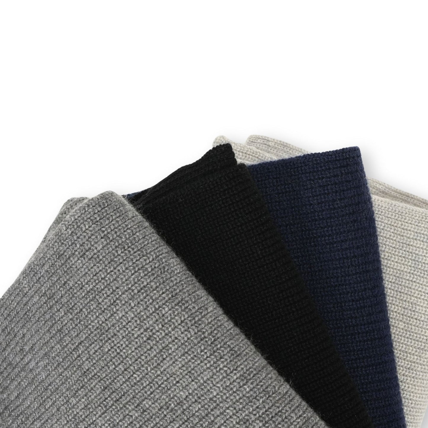 Kaschmirschal N°3 in klassischem Rippenstrick