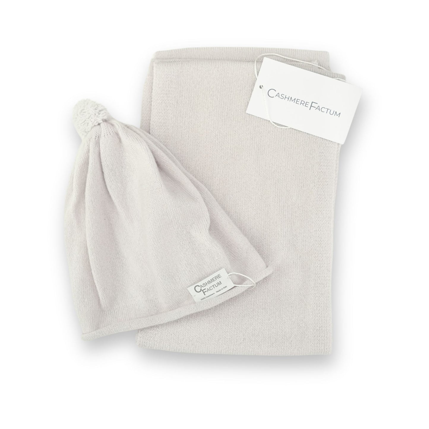 Cashmere Set: Mütze und Schal für Babies ca. 3 - 6 Monate - sehr weich und leicht